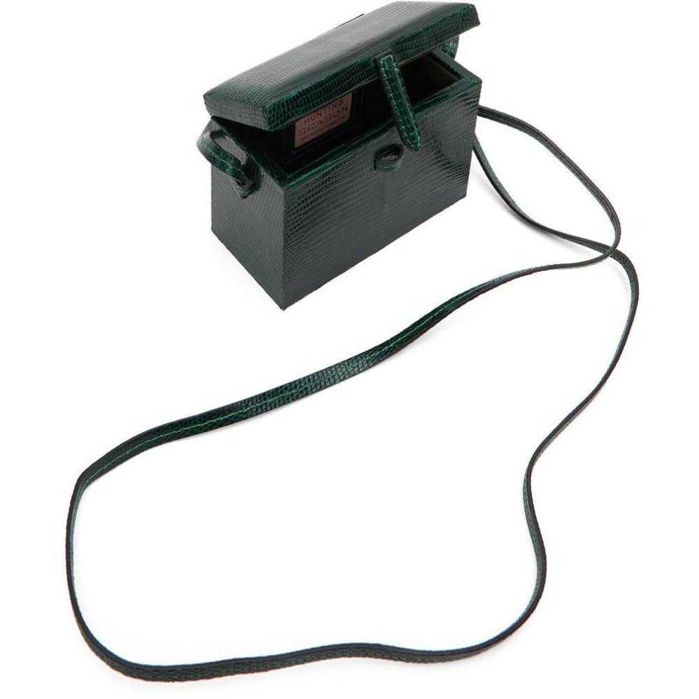 HUNTING SEASON Embossed Leather Mini square trunk Bag